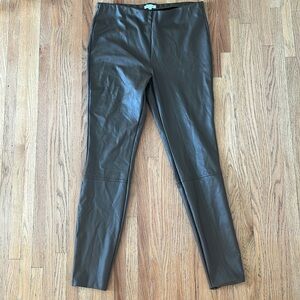 Good American Faux Leather Legging light mocha size 4/27 (J1)